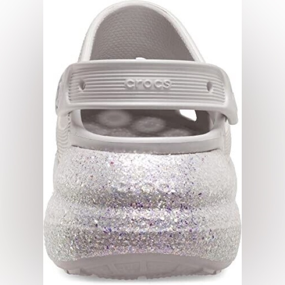 SILVER GLITTER MEGA CRUSH CROCS- W12 - Picture 6 of 6